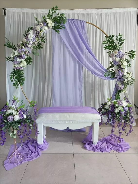 Louer arche décorative pour salle de réception pour mariage, Chantilly, Nathalie Caron Event's Créations